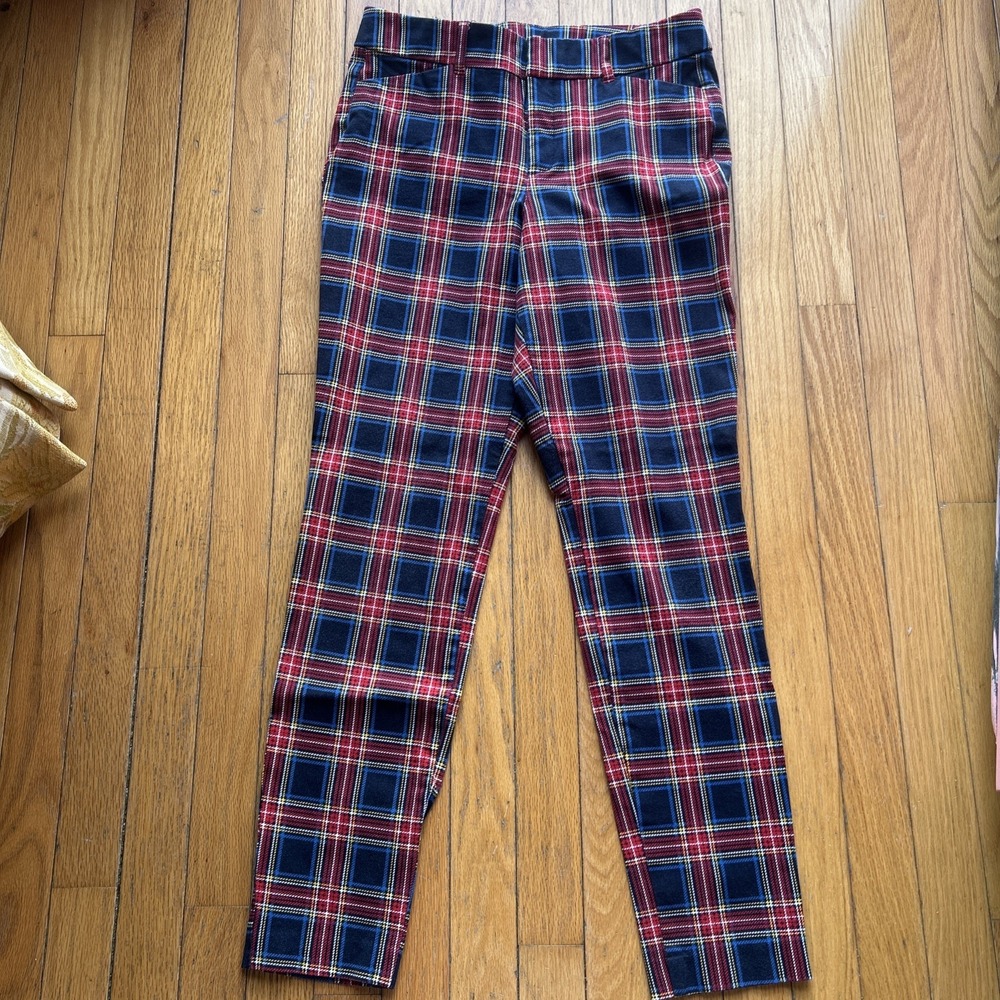 Old Navy‎ Pixie Pants Womens 6 Plaid High Rise Secret Slim Pockets Tartan